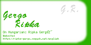 gergo ripka business card